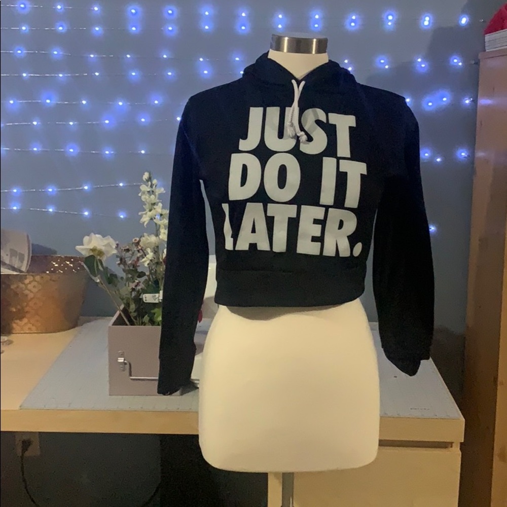 Just Do It Later Cropped Sweatshirt A032
